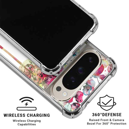 Painted Flowers Pixel 9/9 Pro Clear Case